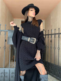 Completo abito e cardigan nero