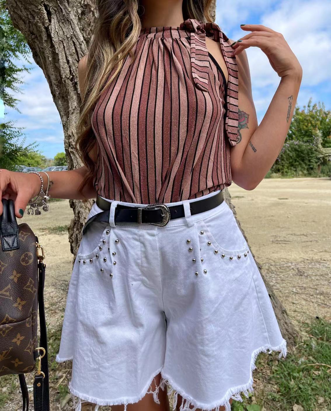 Top a righe Glitter