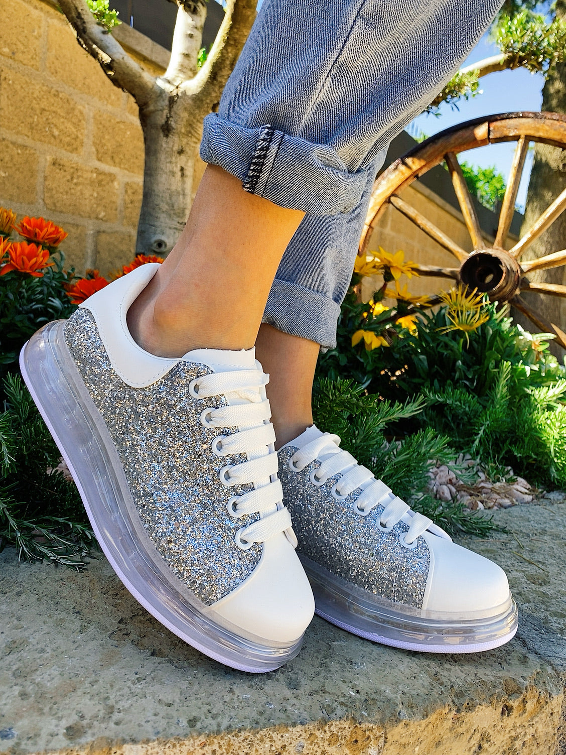 Sneakers con brillantini