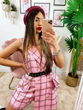 Tutina a Blazer con borsetta Rosa