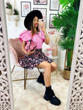 Body con voilant Rosa barbie