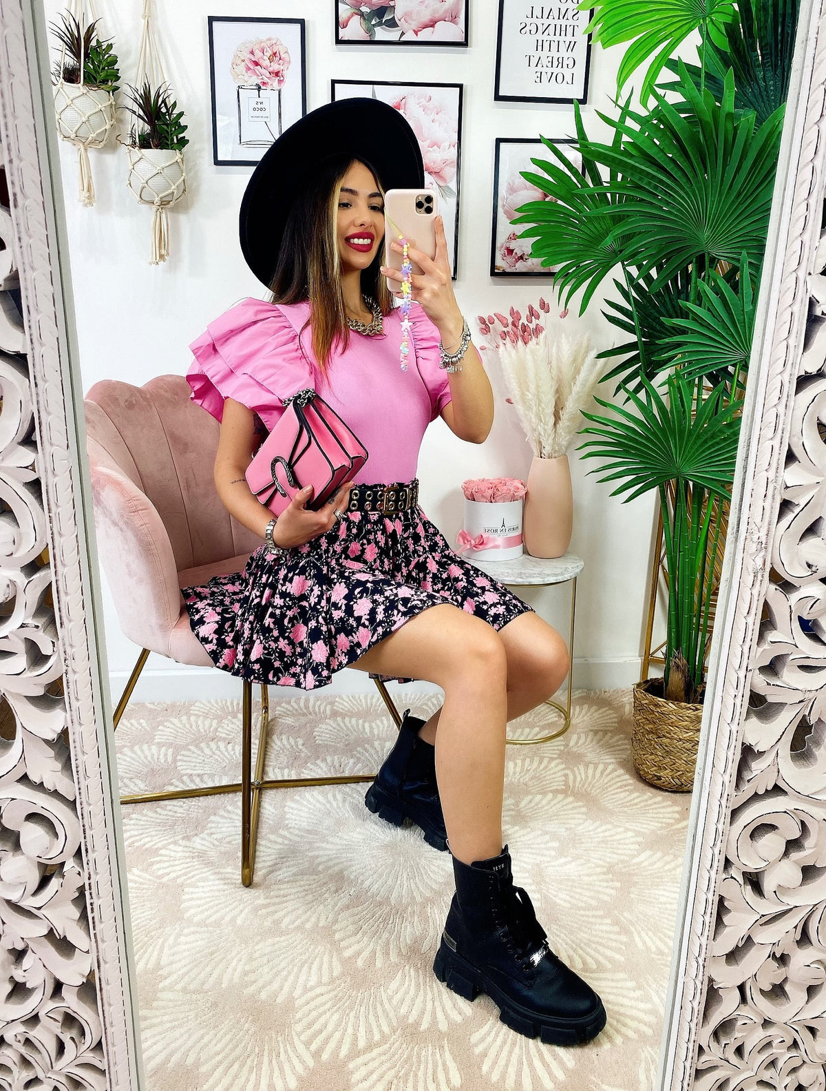 Body con voilant Rosa barbie