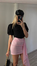 Camicia crop nera