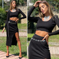 Completo maglia e gonna nero
