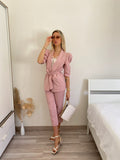Completo giacca e pantalone cipria