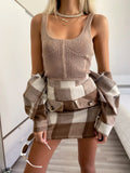 Completo giacca e gonna tweed nude
