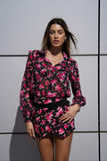 Completo camicia e short a fiori
