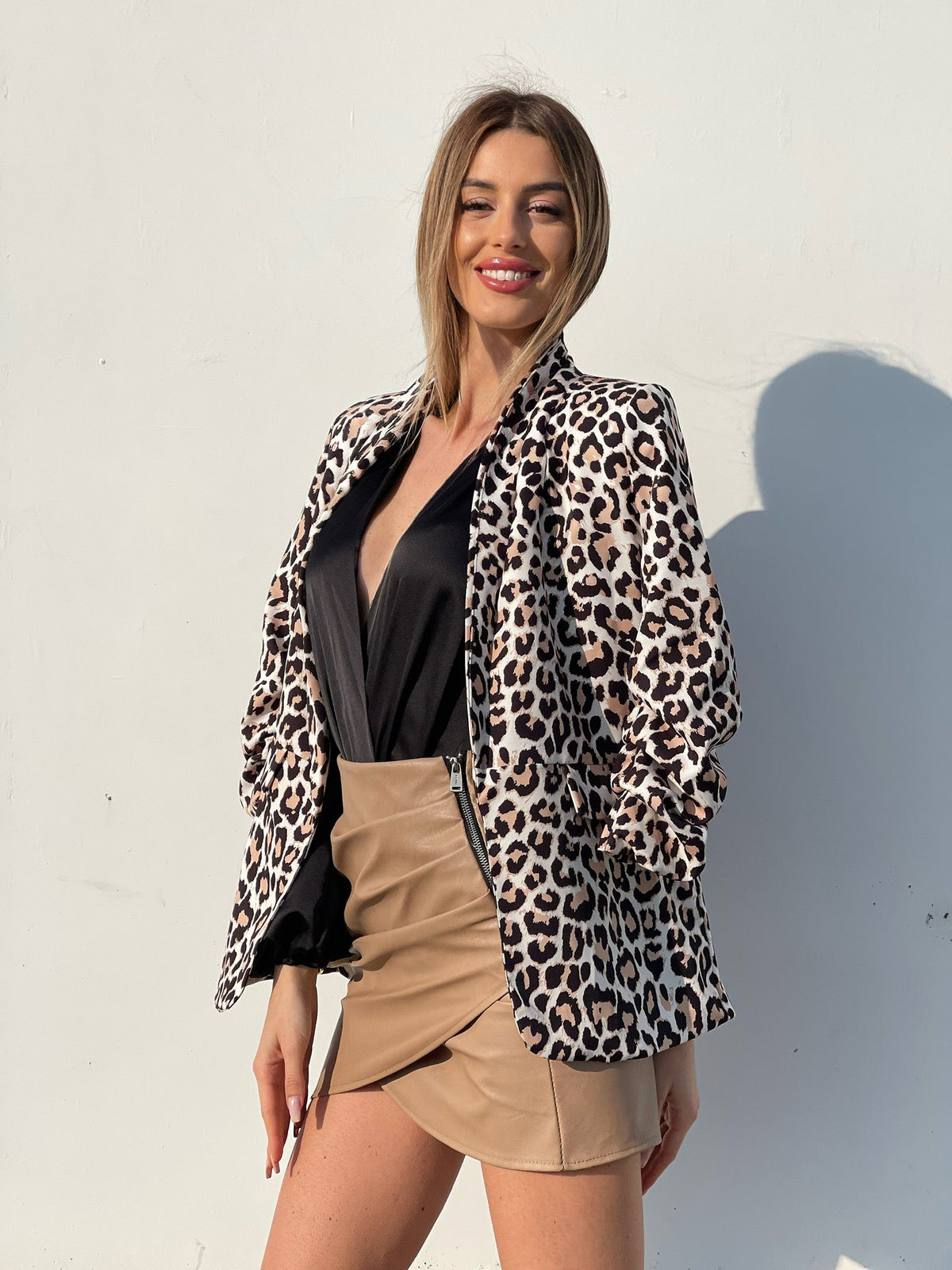 Giacca maculata beige