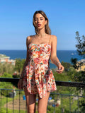 Abito a fiori arancio