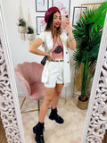 Completo Short e Smanicato Bianco