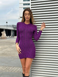 Abito a trecce schiena aperta purple