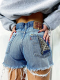 Short Levi’s Vintage bagno medio con borchie