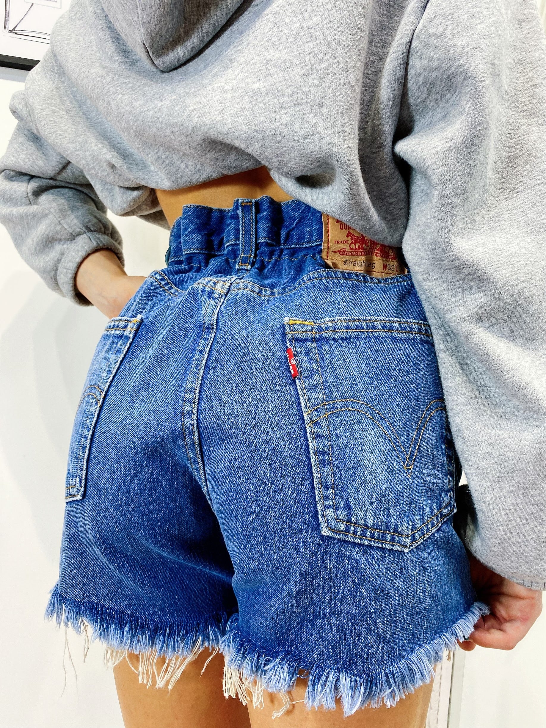 Short Levi’s Vintage bagno medio senza strappi