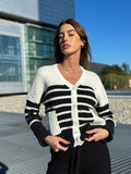 Cardigan bianco e nero