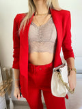 Completo giacca e pantalone rosso