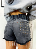 Short Levi’s Vintage con Borchie bagno grigio