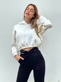 Felpa con elastico bianca