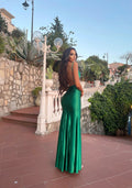 Abito a sirena verde smeraldo