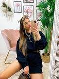 Completo Short e felpa Nero
