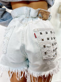 Short Levi’s Vintage Chiaro con Borchie