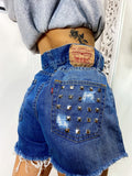 Short Levi’s Vintage con Borchie Medio scuro