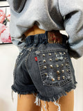 Short Levi’s Vintage con Borchie bagno grigio scuro
