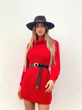 Maxi maglione rosso