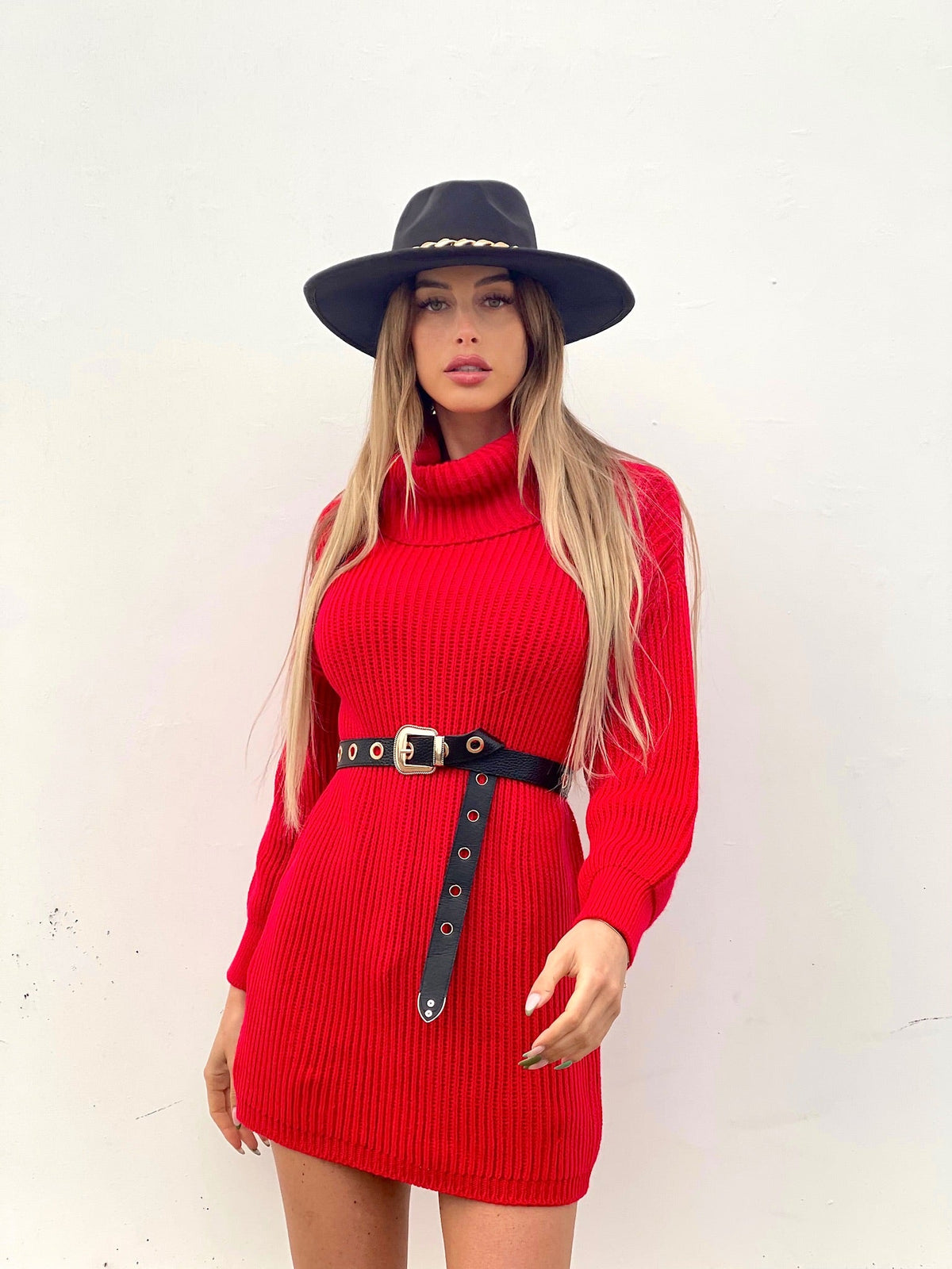 Maxi maglione rosso