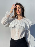 Camicia in pizzo bianca