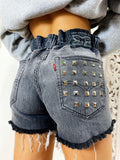 Short Levi’s Vintage con Borchie bagno grigio