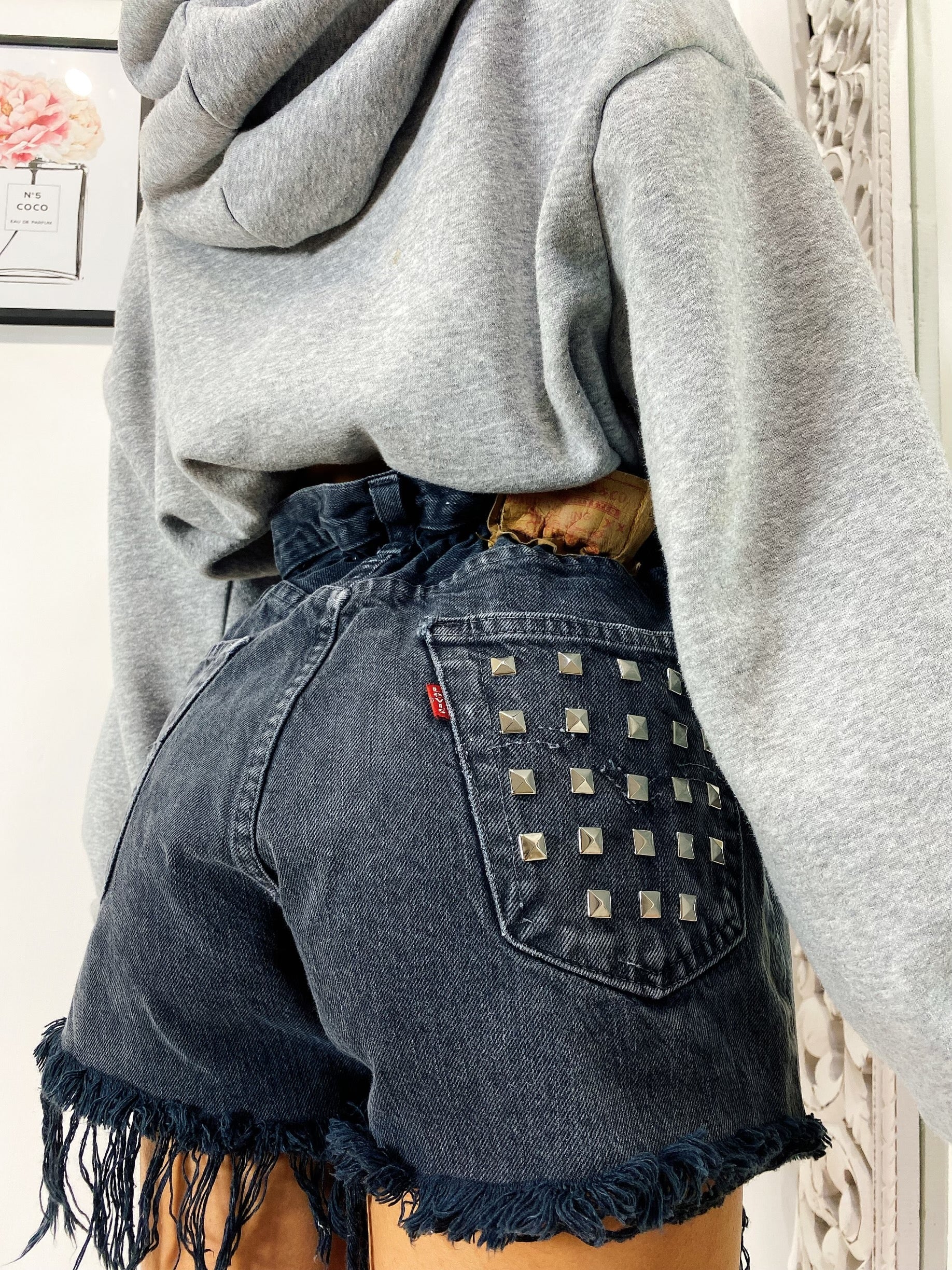 Levi’s Vintage grigio scuro con borchie