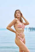 Bikini tre pezzi pesca