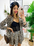 Completo Giacca e short maculato base Beige