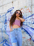 Top luxsequin lilla