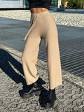 Pantalone di lana ampio beige
