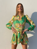Abito etnico giallo e verde