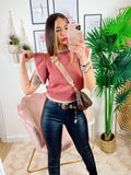 Maglioncino bicolore con rouge