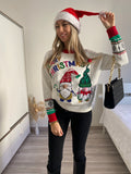 Maglione bianco con gnomi