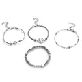 Bracciale con mondo e dettagli argento