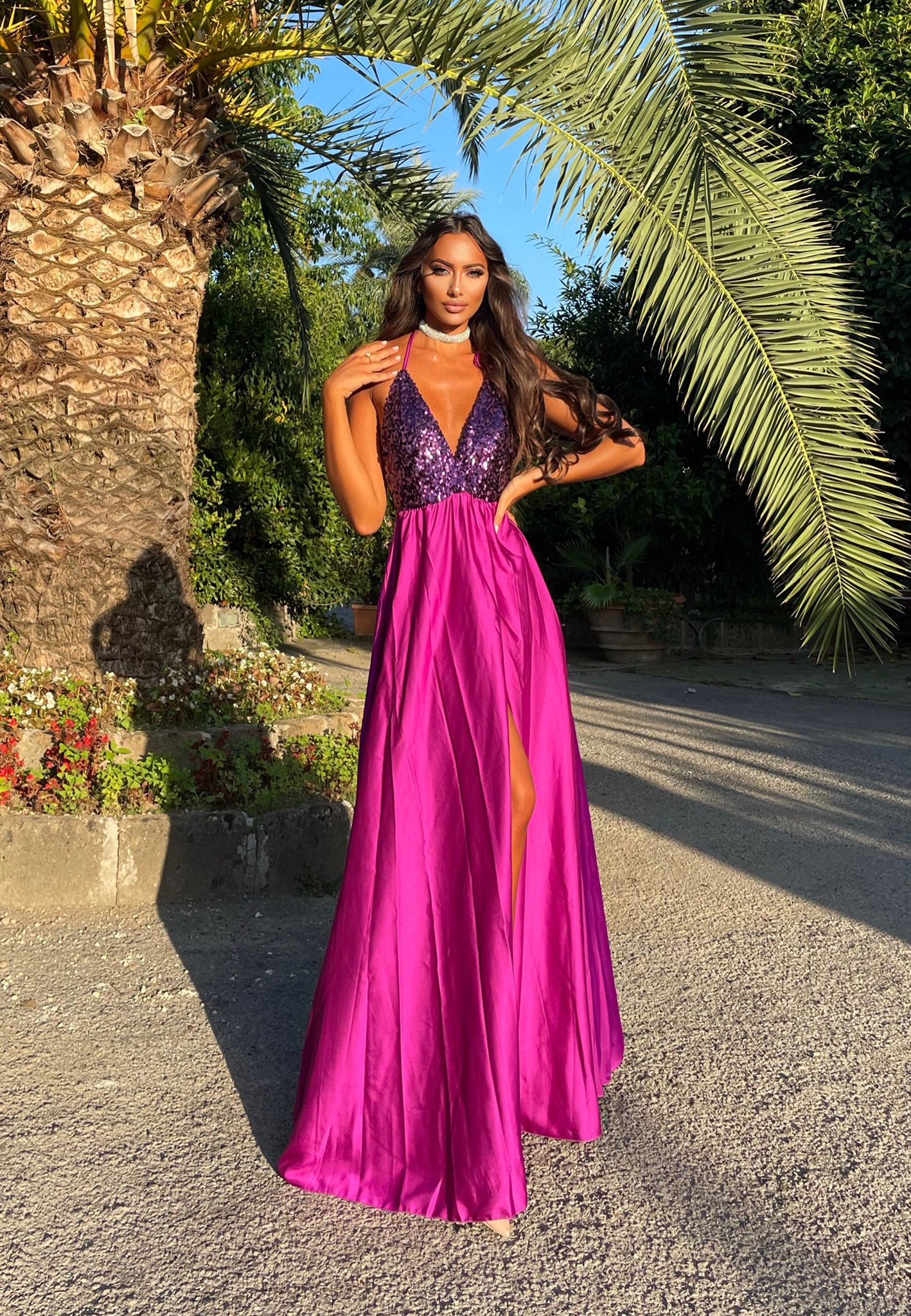 Afrodite con paillettes purple