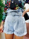 Short in jeans con cintura