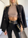 Blazer con bottoni Nero