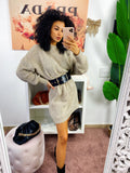 Abito in maglia Beige chiaro