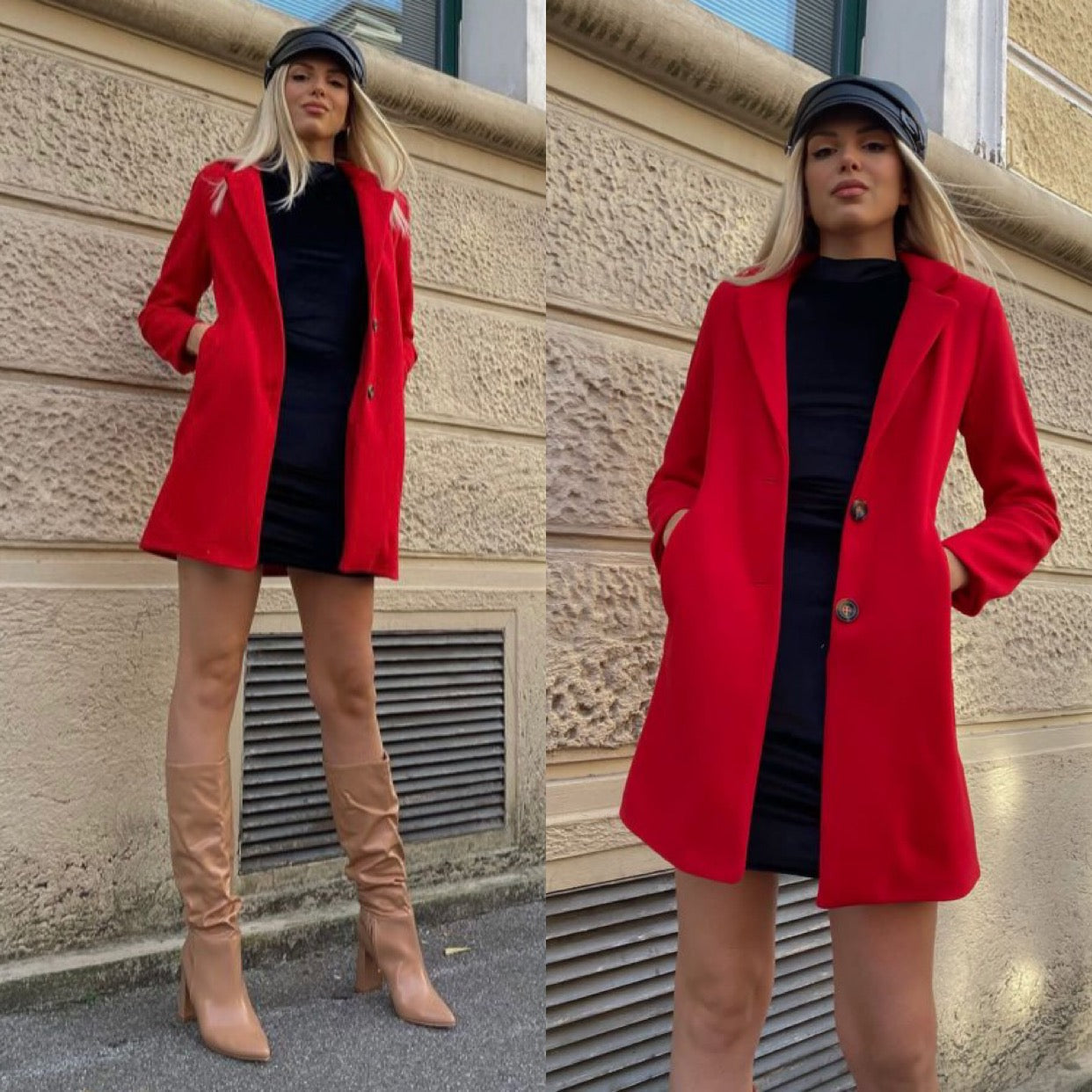 Cappotto autumn Rosso