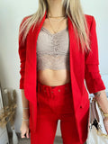 Completo giacca e pantalone rosso