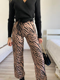Pantalone a zampa animalier