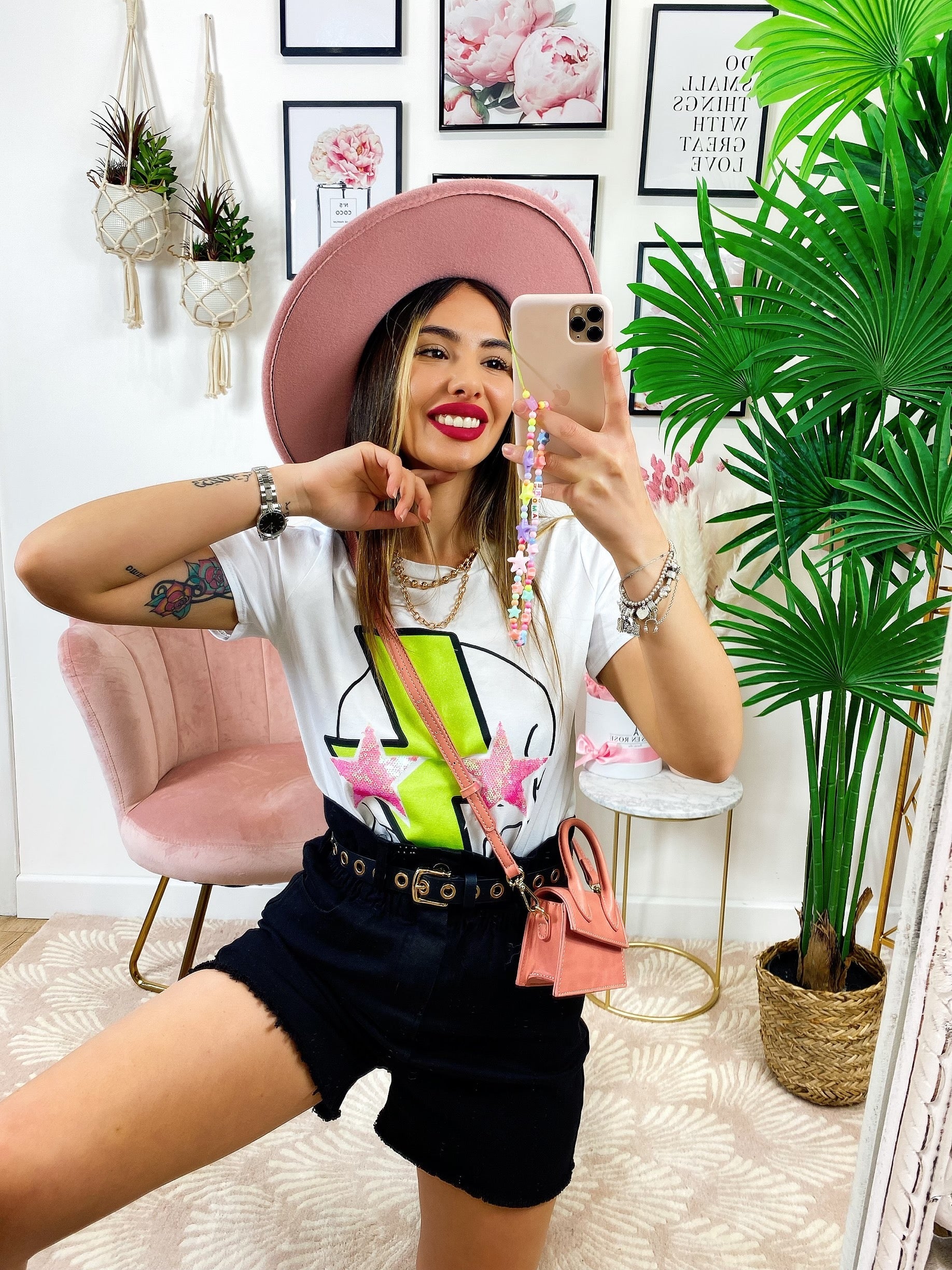T-shirt con stampa Tuono