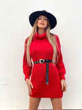 Maxi maglione rosso