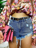 Short jeans sfrangiato