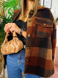 Giacca a quadri Marrone autumn